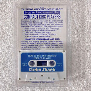Vintage Talking Owner’s Manual How To Program And Use Compact Disc Players